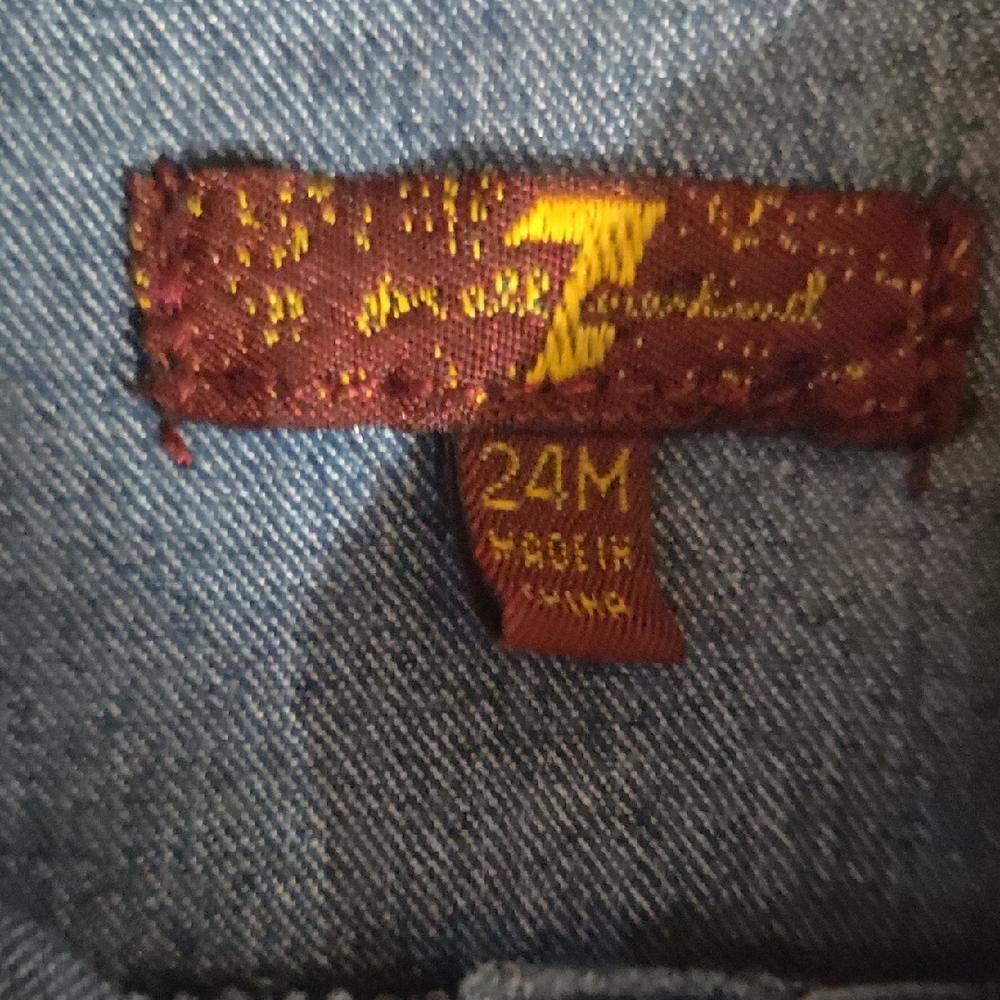 7 For All Mankind Kids Denim Vest - Picture 3 of 3